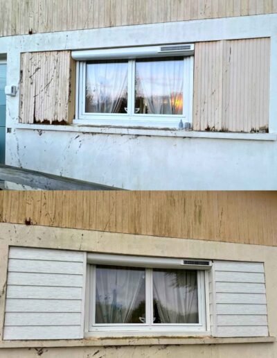 avant apres travaux Bardage pvc fenetre imitation bois