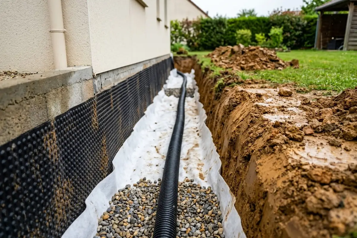 drainage-peripherique-fondations-maison-tranchee drainage-peripherique-fondations-maison-tranchee